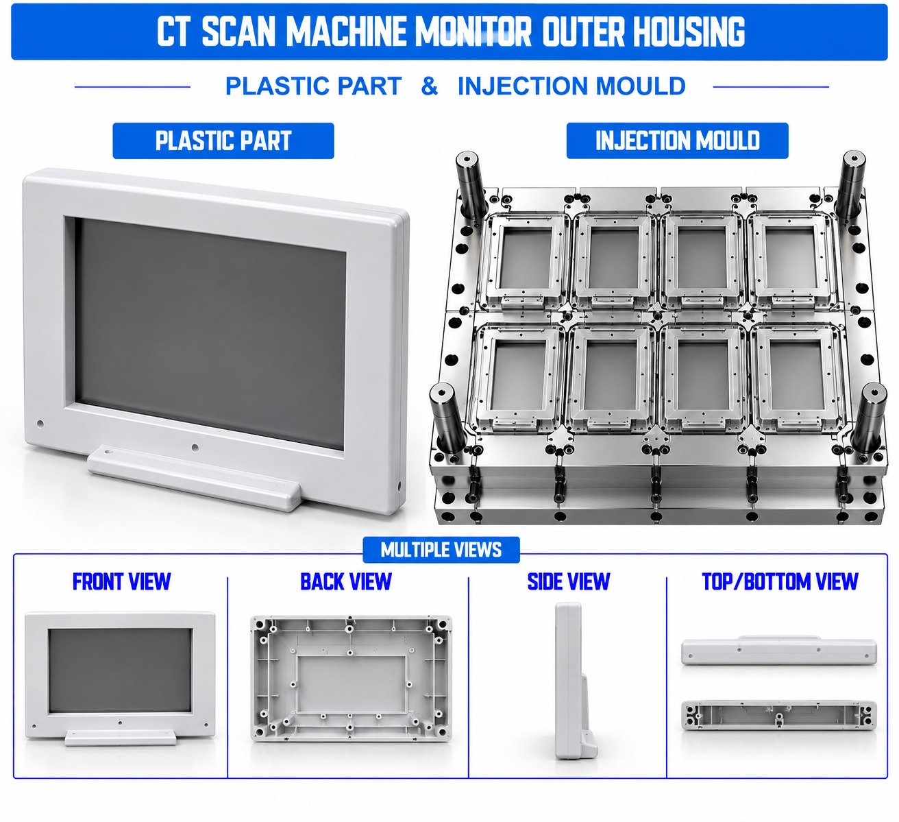 CT Scan Machine Plastic Monitor Outer Housing Mould and Moulding Service